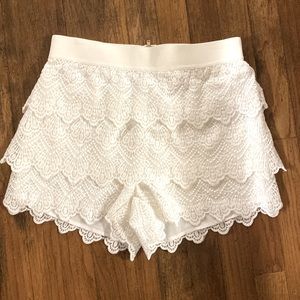 NWT J Crew High Rise White Embroidered Shorts